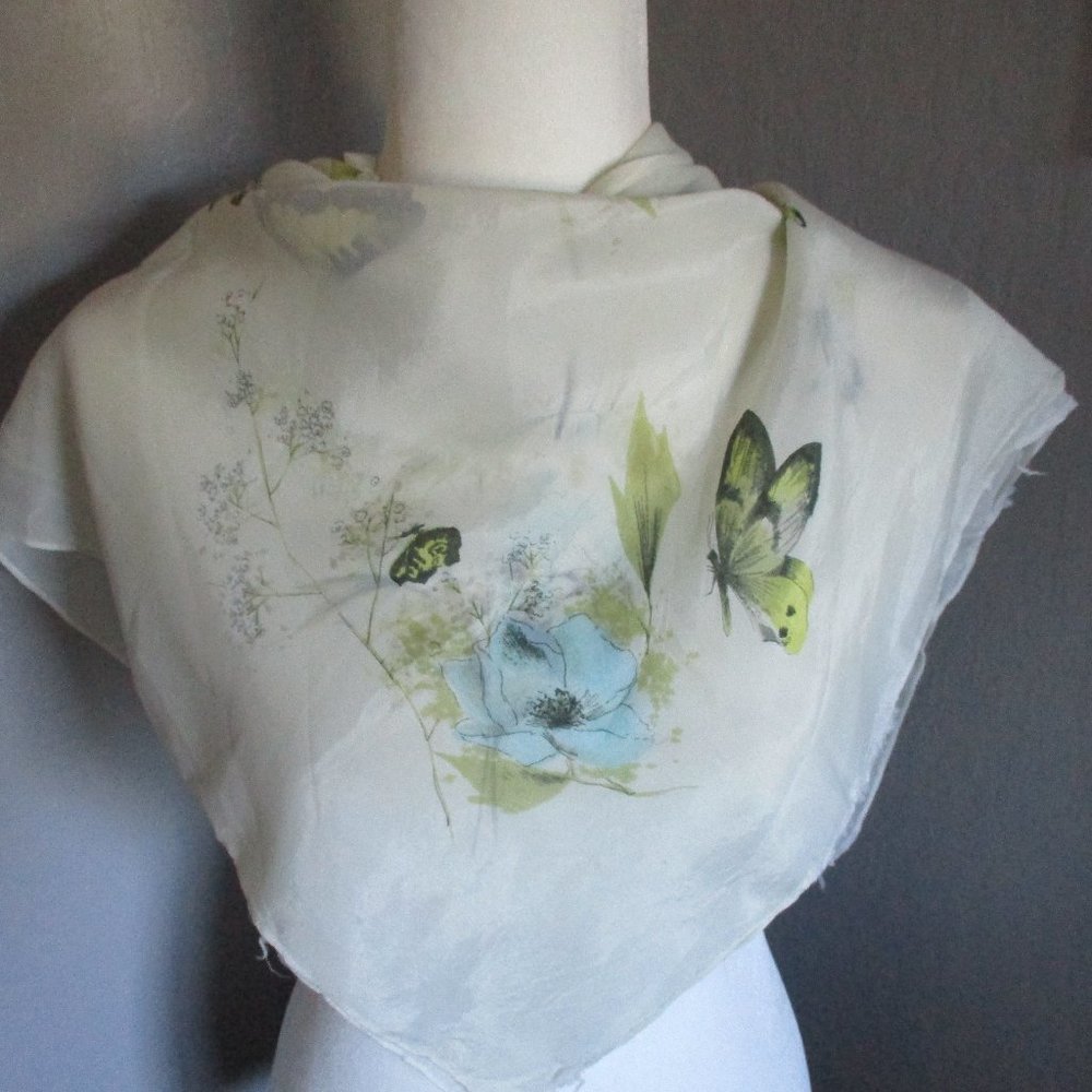 1930s silk butterfly scarf